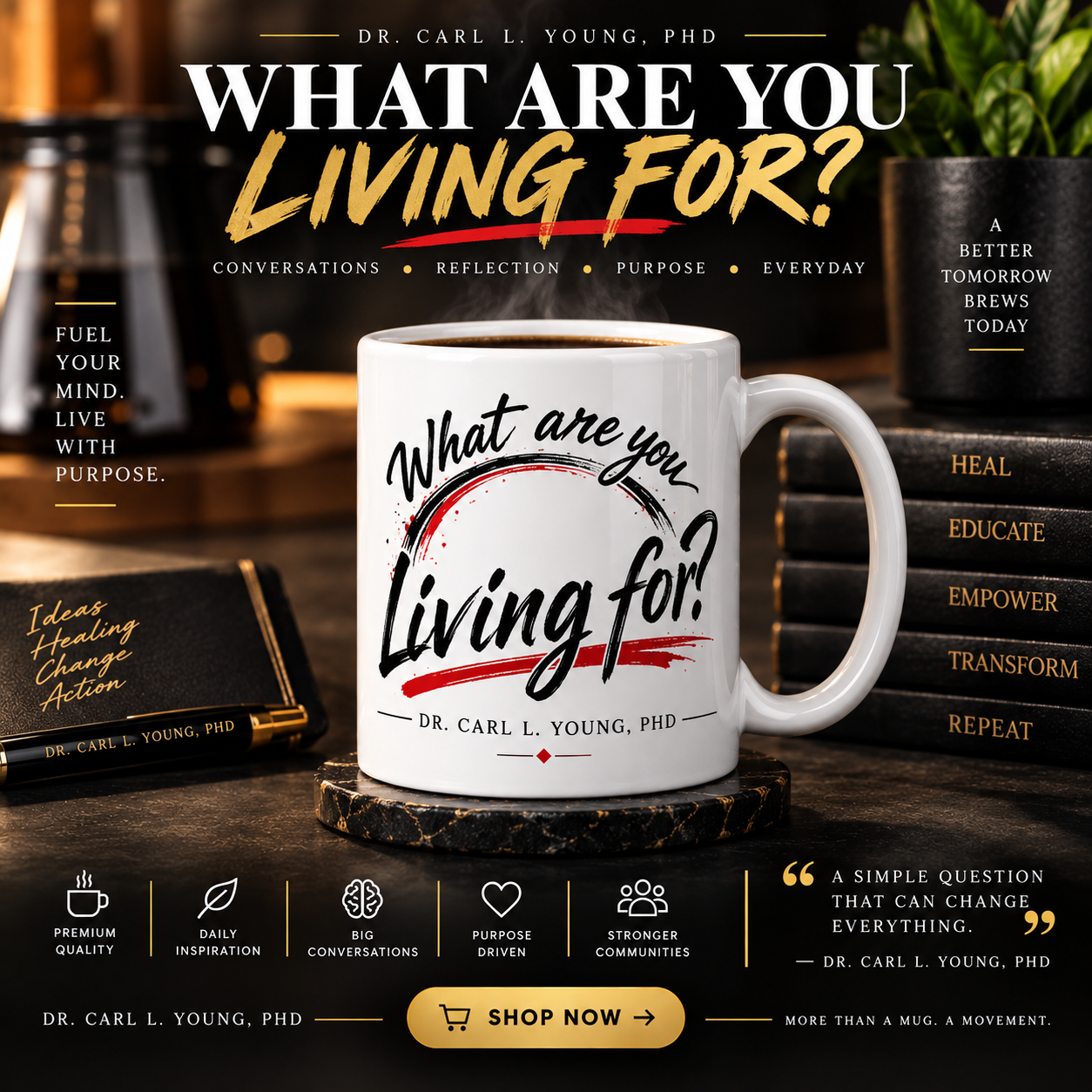 What Are You Living For Mug - White ceramic mug